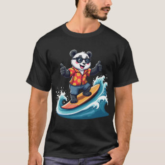 Surfing Panda i Tropical Stil - Roligt och avslapp T Shirt
