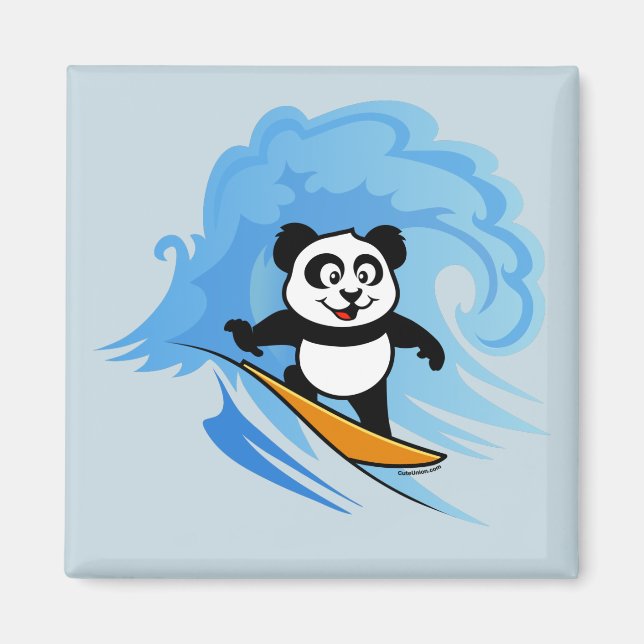 Surfing Panda Magnet (Framsidan)