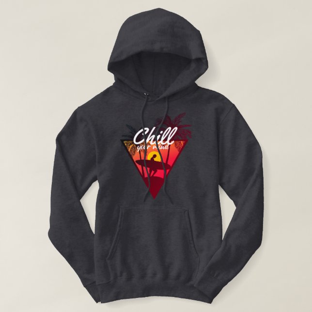 Surfing Paradise kyler ditt sinne Hoodie (Design framsida)