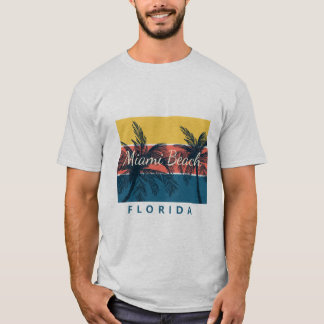 Surfing Paradise Miami Beach Florida T Shirt