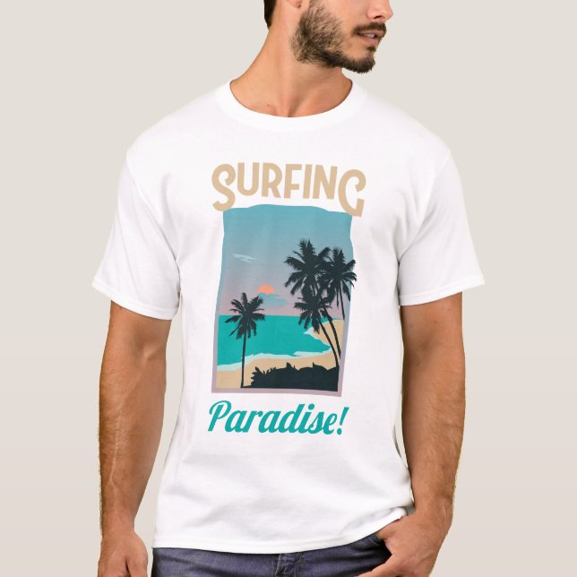 Surfing Paradise T Shirt (Framsida)