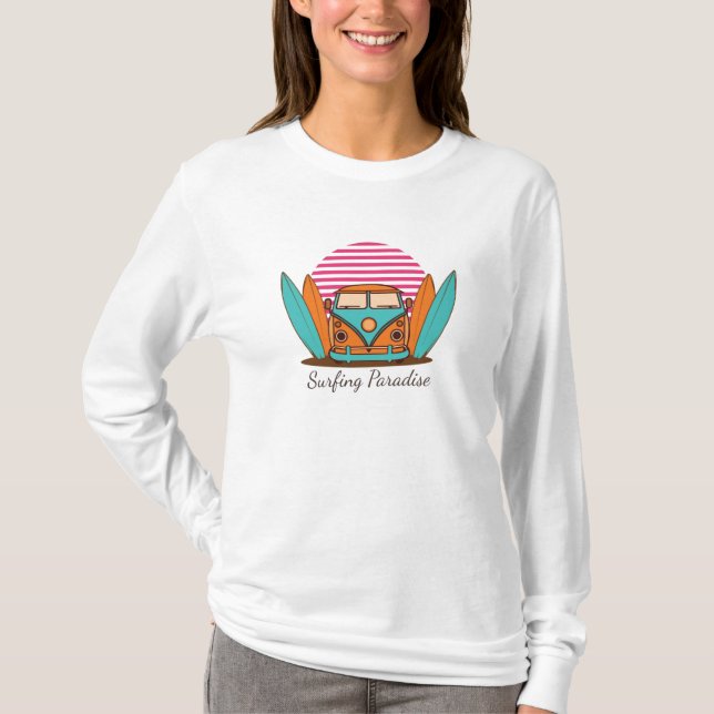 Surfing Paradise T Shirt (Framsida)