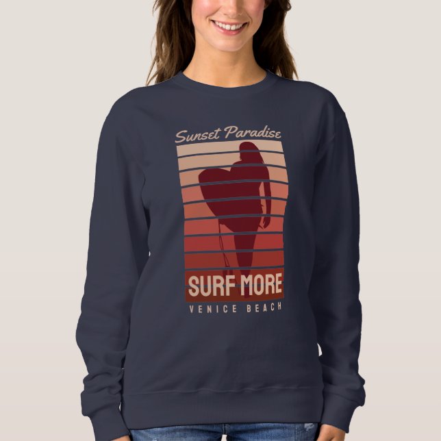 Surfing Paradise Venice Beach T Shirt (Framsida)