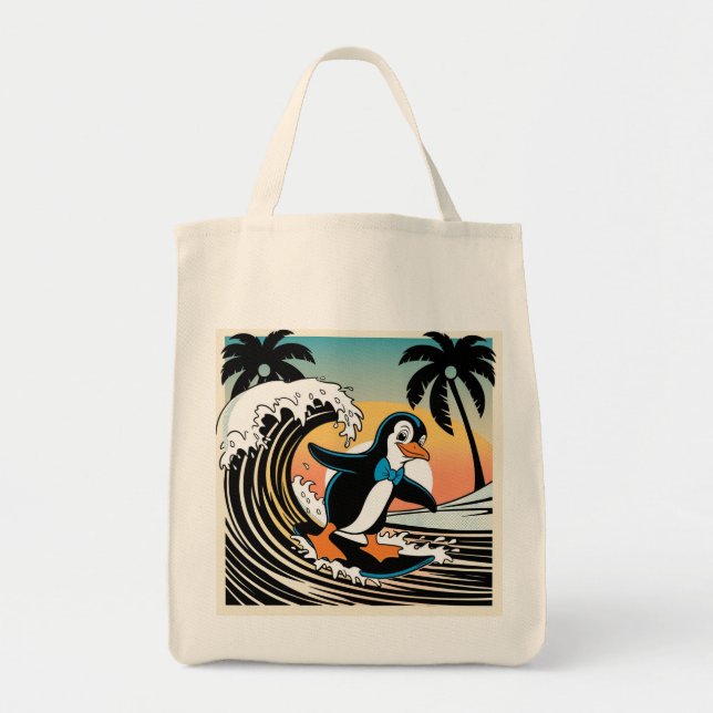 Surfing Penguin Tygkasse (Framsidan)