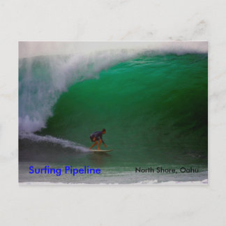 Surfing Pipeline , North Shore, Oahu Vykort
