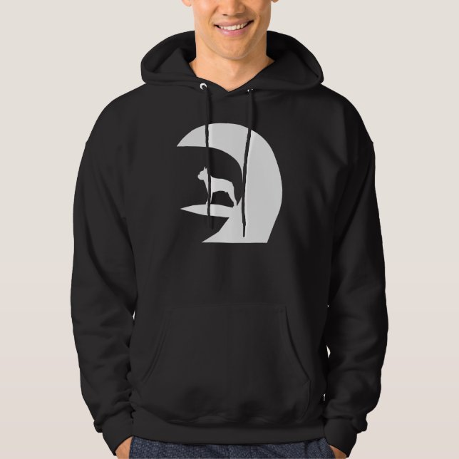 Surfing Pug Hoodie (Framsida)