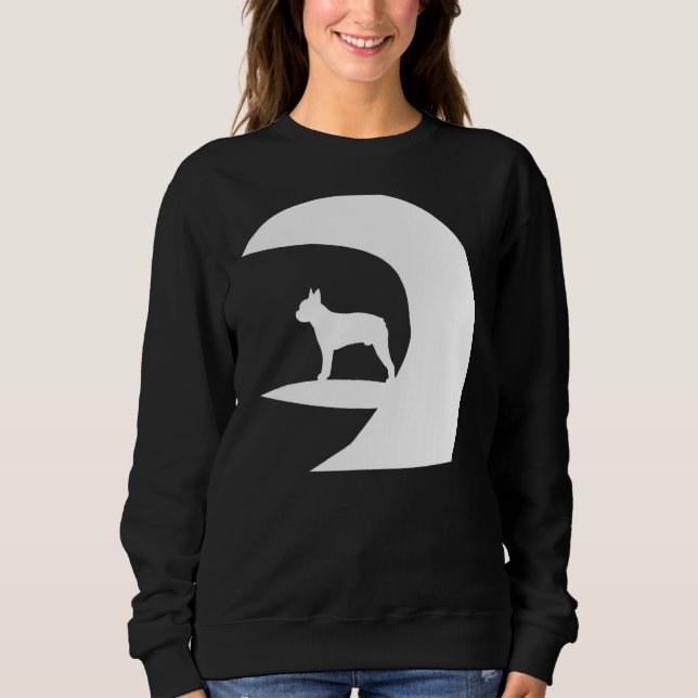 Surfing Pug T Shirt (Framsida)