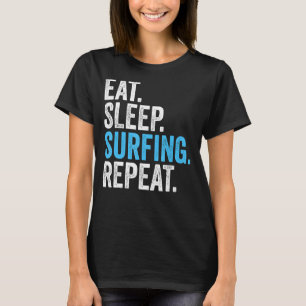 Surfing Repeat Vintage Funny Surfing Lov T Shirt