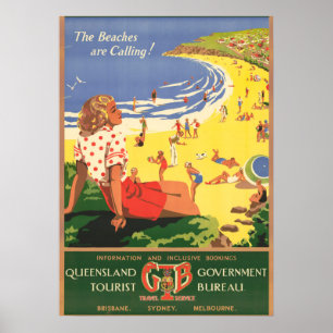 Surfing Resorts - Australien Poster