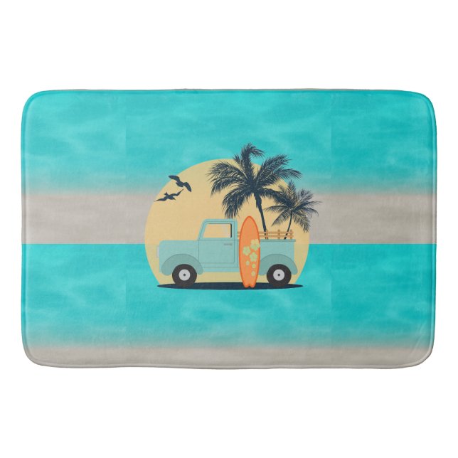 Surfing Retro Bath Mat Badrumsmatta (Framsidan)