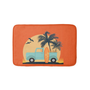 Surfing Retro Bath Mat Badrumsmatta