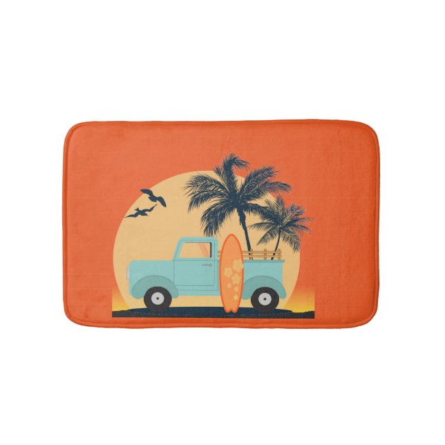 Surfing Retro Bath Mat Badrumsmatta (Framsidan)