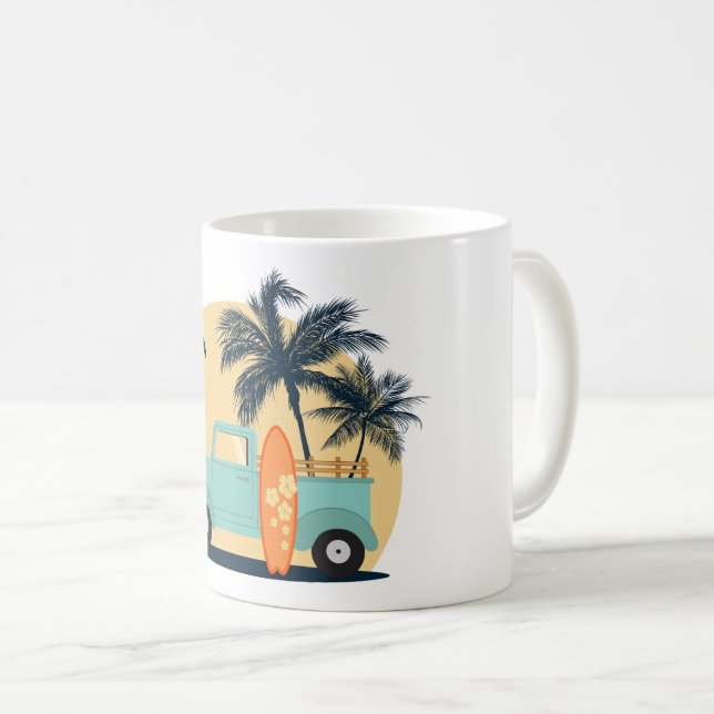Surfing Retro Coffee Mugg (Framsida höger)