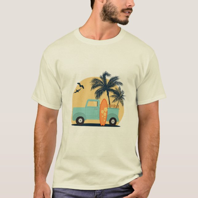 Surfing Retro T-Shirt (Framsida)