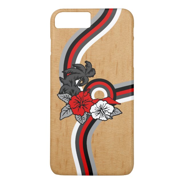 Surfing Safari Faux Wood Hawaiian Surfboard Case-Mate iPhone Skal (Baksida)