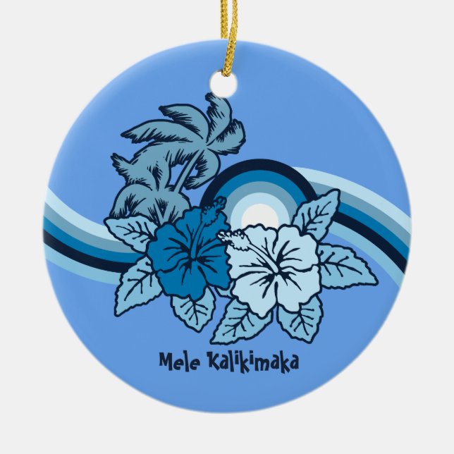 Surfing Safari Helgdag Ornaments Julgransprydnad Keramik (Framsidan)