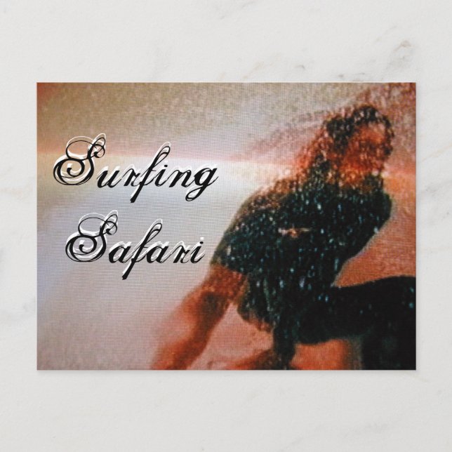 Surfing Safari Postcard - Anpassade Vykort (Framsida)