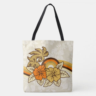 Surfing Safari Vintage Hawaiian Beach Bag Tygkasse