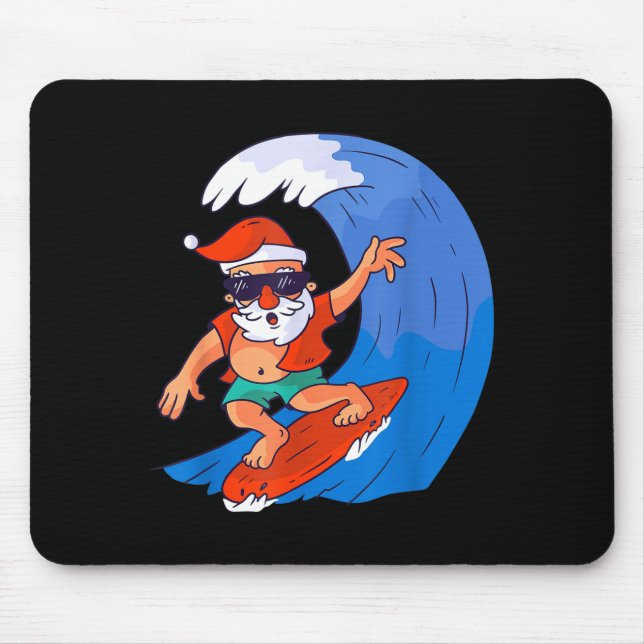Surfing Santa Claus Christmas X-mas Gift  Musmatta (Framsidan)