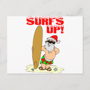 Surfing Santa Helg Vykort