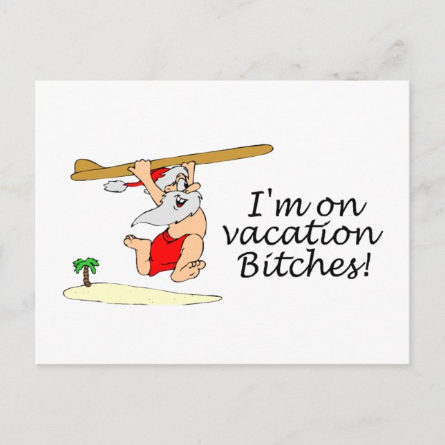 Surfing Santa Helg Vykort (Framsida)