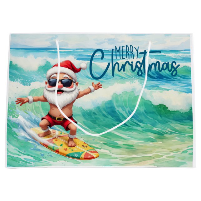 Surfing Santa is on big wave in Hawaii  (Framsidan)