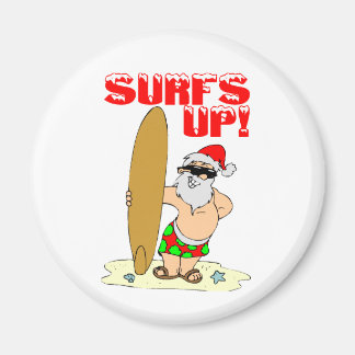 Surfing Santa Magnet