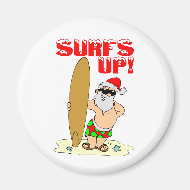 Surfing Santa Magnet (Framsidan)