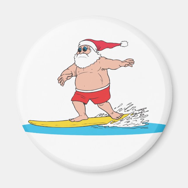 Surfing Santa Magnet (Framsidan)