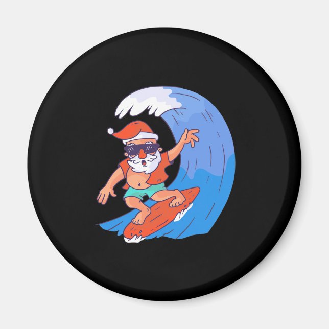 Surfing Santa Magnet (Framsidan)