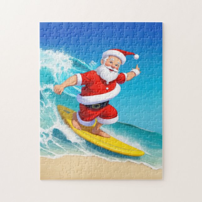 Surfing Santa Pussel (Vertikal)