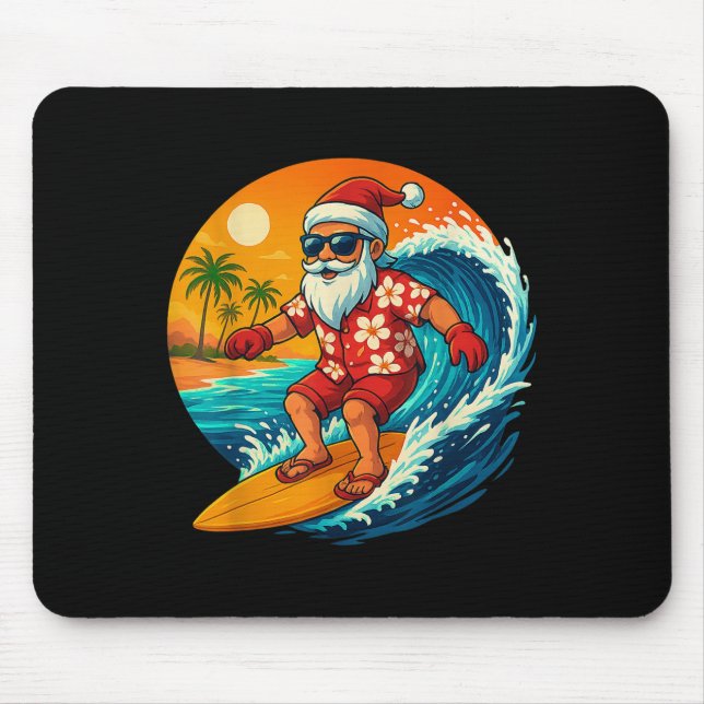 Surfing Santa Trocal Christmas Holiday Hawaiian Be Musmatta (Framsidan)
