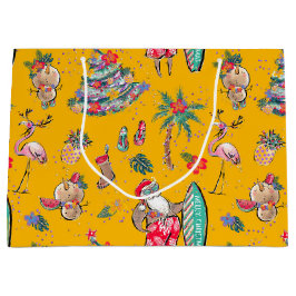 Surfing Santa Tropical jul Gift Bag