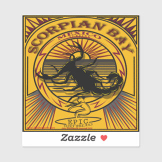 SURFING SCORPION BAY BAJA MEXICO KLISTERMÄRKEN