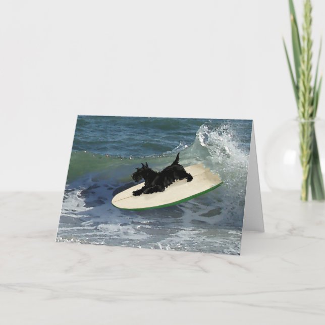 Surfing Scottish Terrier Kort (Framsida)