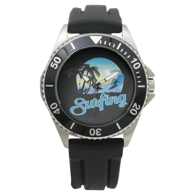Surfing Sea Beach Armbandsur (Framsida)