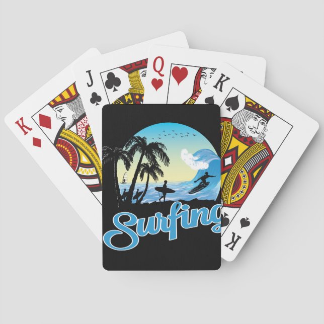 Surfing Sea Beach Casinokort (Baksidan)