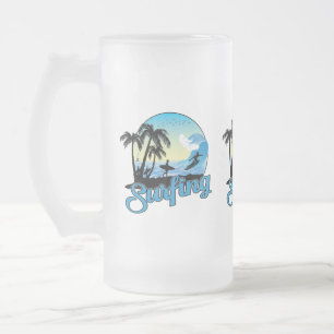 Surfing Sea Beach Frostat Ölglas
