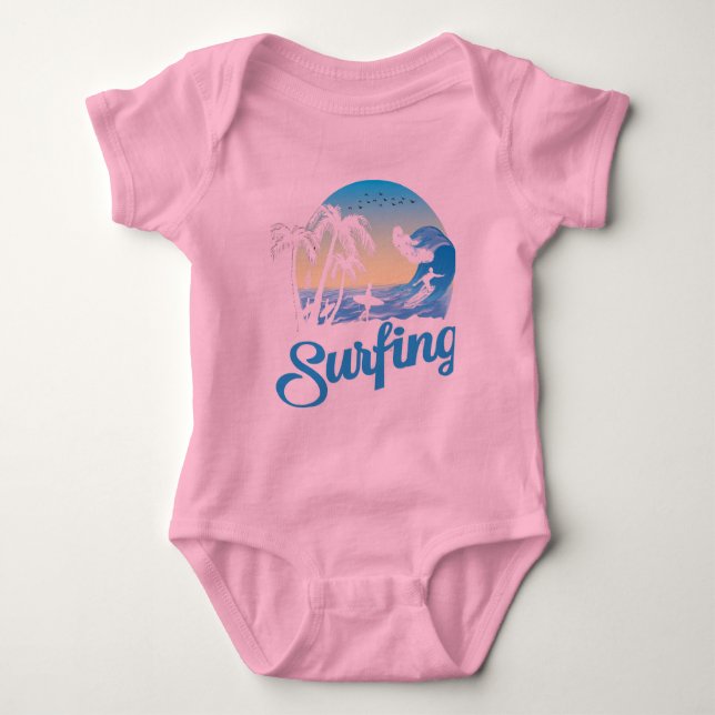 Surfing Sea Beach T Shirt (Framsida)