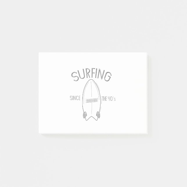 Surfing sedan 40-talet post-it block (Framsida)