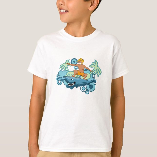 Surfing Shark Tee Shirt (Framsida)