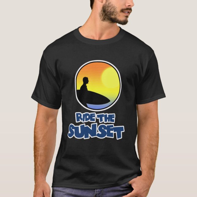 Surfing Shirt - Ride the Sunset - Vatten Beach Hol T (Framsida)