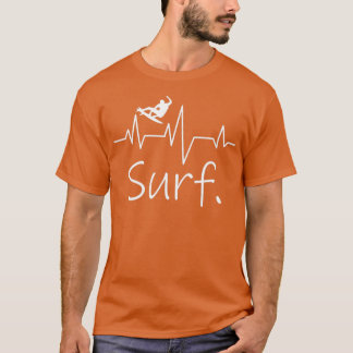 Surfing Shortboard Heartslag Wave Älskare T Shirt