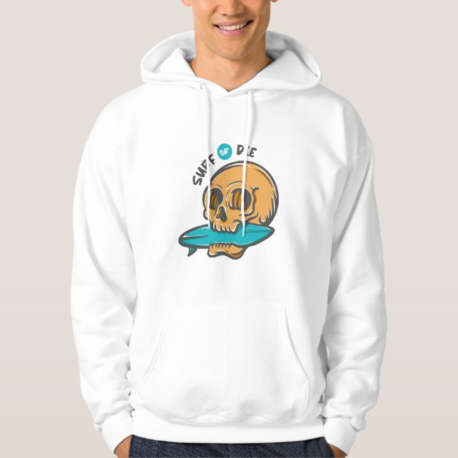Surfing Skull Hoodie (Framsida)