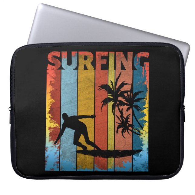 SURFING SOMMAR STRAND SURFAR LAPTOP FODRAL (Framsidan)