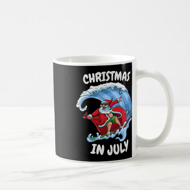 Surfing sommar tomte jul i juli semester present kaffemugg (Höger)
