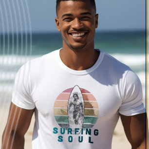 Surfing Soul Retro Surfer Design T Shirt