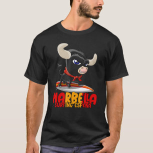 Surfing Spot Spain Marbella med Cute Taurus T Shirt