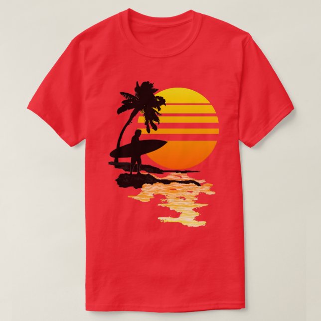 Surfing Sunrise 1 T Shirt (Design framsida)