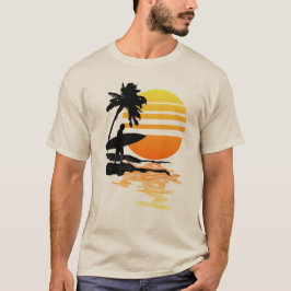 Surfing Sunrise T Shirt